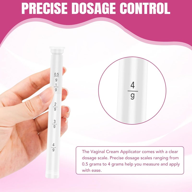 TENKAIWICK 30 PACK Disposable Vaginal Suppository Applicator for Women, Fits Most Lubricants Creams Gels Pills Tablet Suppositories, Threaded End, Soft & Small Tip, with Dosage Markings, Individually Wrapped - Image 5